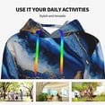thumbnail image 4 of Honeii Navy Blue Marble Pattern Womens Oversized Hoodies Long Sleeve Sweatshirts Pullover Fall Outfits with Pocket-X-Large, 4 of 7