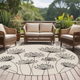 thumbnail image 4 of Round Rug 6Ft Washable Non-Slip, Farmhouse Dandelion Circle Area Rugs for Living Room Bedroom, Spring Modern Country Flower Black Beige Indoor Floor Mats Carpet Runner for Home Decor Aesthetic, 4 of 8
