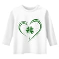 thumbnail image 3 of SNKSDGM Girls Shirts for Girls 14-16 Years Old Girls White T Shirts Kids St. Paddy's Day Printed 3/4 Quarter Sleeve T Shirt Tops Peplum Casual 8-9 Years, 3 of 3