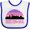 White and Royal, variant on Inktastic Boston Gifts for Kids Retro Skyline Girls Baby Bib