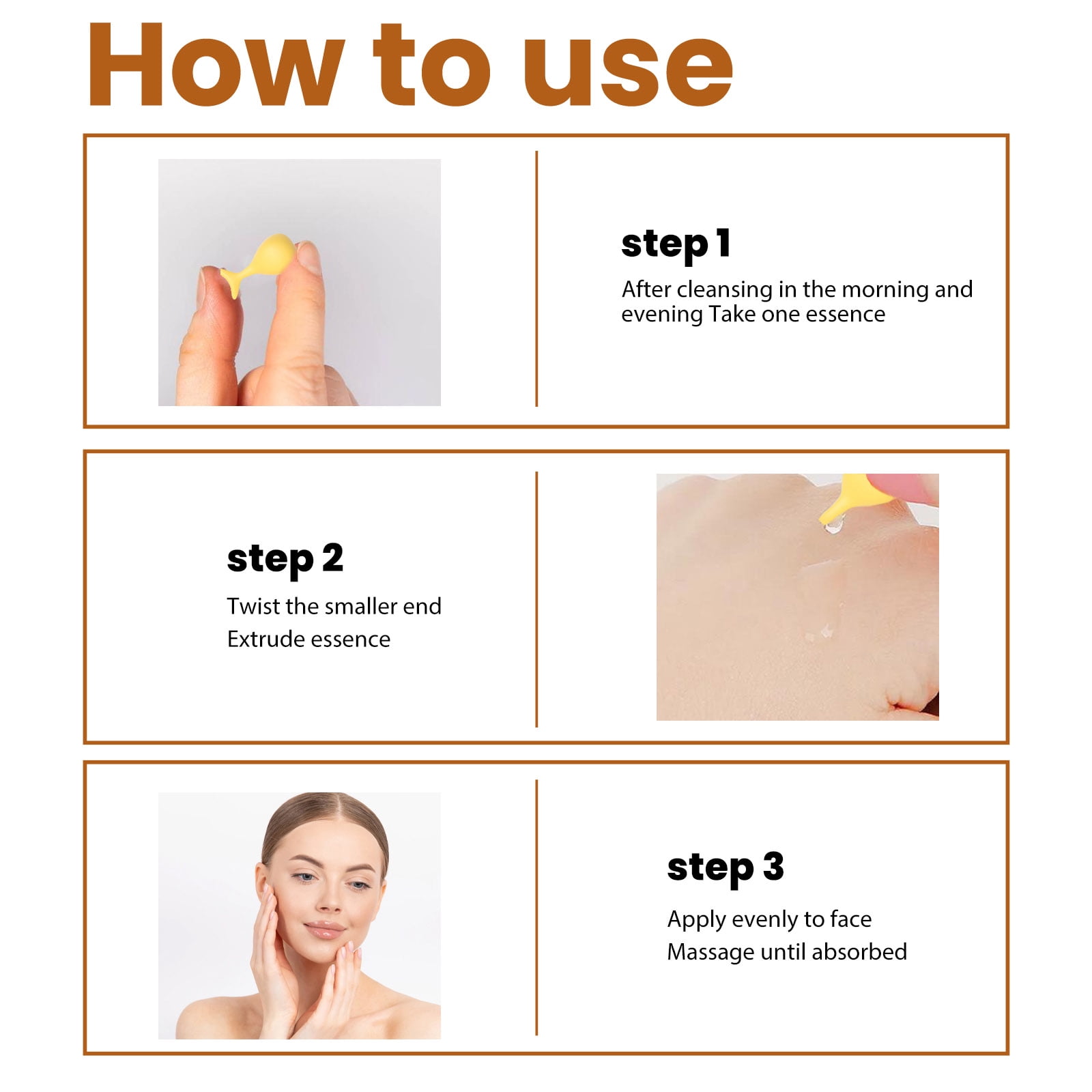 Alvantor Hyaluronic Acid Serum Capsules - Anti Aging Firming Face Moisturizer with Vitamin E & Collagen, 20PCS