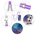 thumbnail image 7 of Case for Samsung Galaxy A25 5G, Adjustable Detachable Crossbody Strap Neck Strap Silicone Bumper Marble Painted TPU Ultra Thin Shockproof Protective Phone Case Cover for Galaxy A25 5G, Purple, 7 of 7