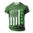 thumbnail image 2 of HOMADLES T-Shirts for Men Flag Short Sleeve Shirt Crewneck Workout Gym Shirt Casual Graphic Tees Men, Army Green 4XL, 2 of 4