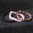 thumbnail image 4 of Natural Stone Bracelet 8mm Rhodonite Rose Pink Quartzs Amethysts Hematite Bracelets For Women Men Jewelry., 4 of 15