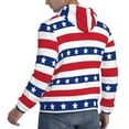 thumbnail image 3 of Bingfone American Patriotic Stars And Stripes Men'S Drawstring Hoodie Long Sleeve Pocket Sweatshirts-3x-Large, 3 of 9