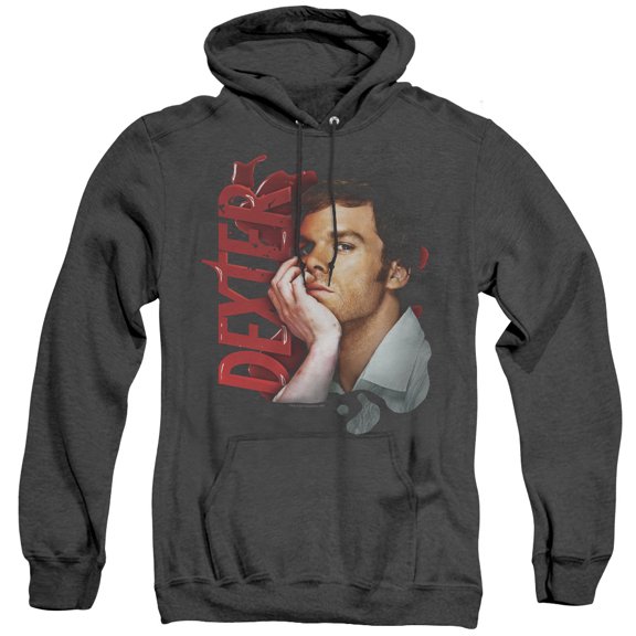 Dexter Layered Adult Heather Hoodie Sweatshirt Black