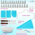 thumbnail image 6 of Cake Decorating Kit (65 Pcs), Baking Supplies Set W/ Rotating Turntable & 24 Unique Design Icing Tips, Piping Bags & More by EcoEarth, 6 of 9