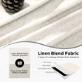 thumbnail image 4 of MaKefeile 100% Blackout Linen Blend Grommet Curtains for Bedroom, Thermal Insulated Curtains for Living Room,W52 x L90 Inch,Linen White,2 Panels, 4 of 12