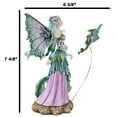 thumbnail image 6 of Amy Brown Discovery Enchanted Elf Fairy Damsel With Green Pixie Dragon Statue, 6 of 9