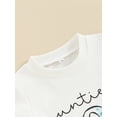 thumbnail image 5 of Bslissey Toddler Baby Boys Girls 2Pcs Summer Clothes Short Sleeve Cow Letter Print T-shirt Tops + Solid Color Shorts Outfits 0-3T Infant Casual Short Pants Sets, 5 of 9