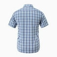 thumbnail image 3 of BUIgtTklOP Men's Casual Stylish Short Sleeve Button-Up Plaid Pearl Snap Shirts Cotton Shirt Summer Vintage Men Lightweight Shirts, 3 of 3