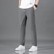 thumbnail image 1 of Pantalones negros con forro polar para hombre, otoño e invierno, estilo coreano, tallas grandes, ajustados, rectos, casuales, 1 of 5