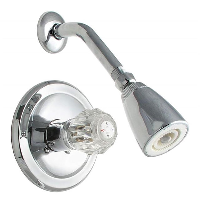 LDR Robinet de Douche à Poignée Unique en Chrome et Acrylique