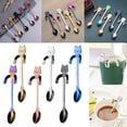 thumbnail image 1 of Sentmoon Coffee Spoon Teaspoons Cute Long Handle Spoon 1 Piece Flatware Stirring Spoon for Coffee Tea Drinks Dessert Smooth Edge Kitchen Gadget Daily Use, 1 of 2
