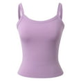 thumbnail image 4 of BAODANN Women Spaghetti Strap Neck Ribbed Tank Tops Slim Fitted Camisole Basic Sleeveless Layering Shirts Strap Top Women Belly Tops for Women Athletic Spandex Tops Women A Tops Olive, 4 of 7