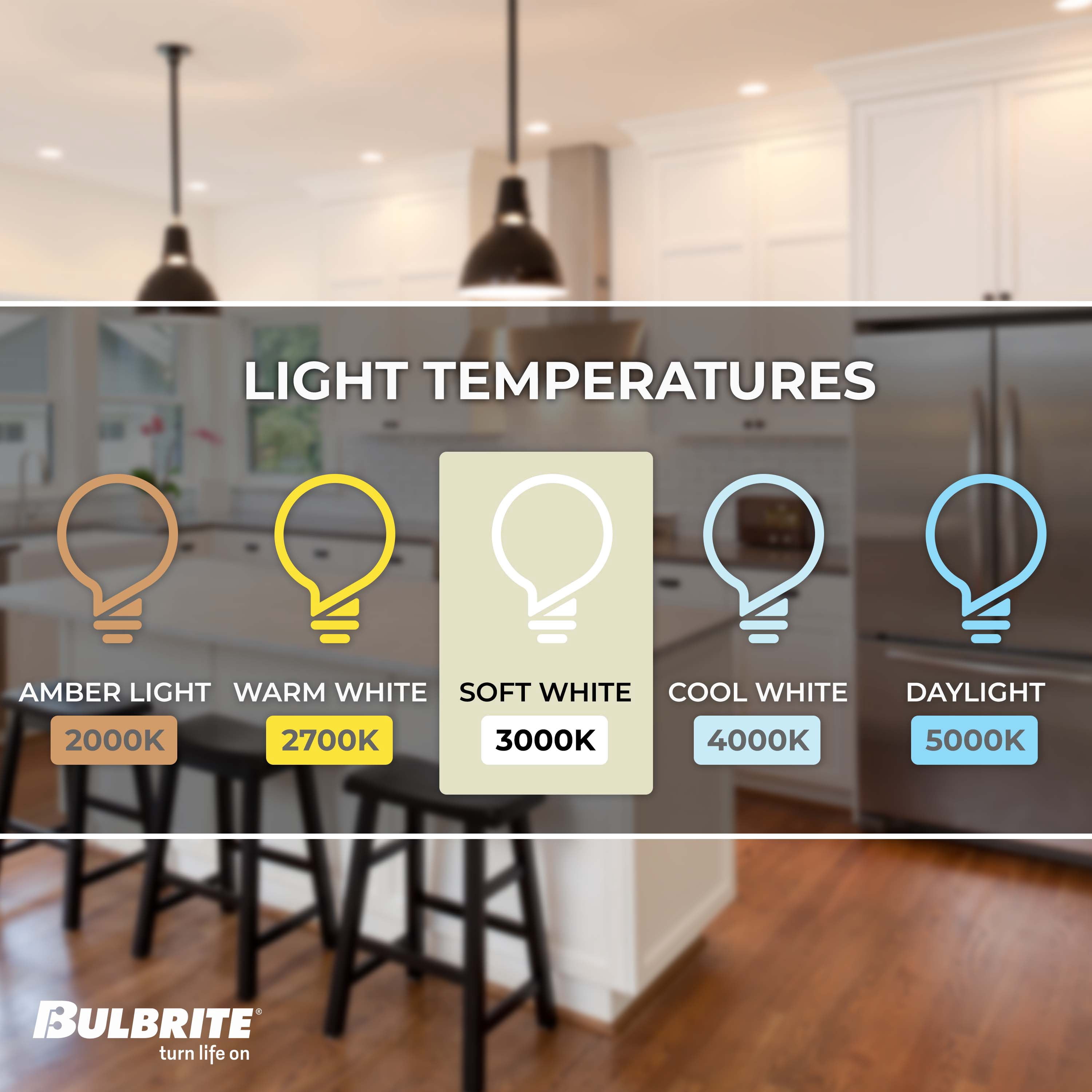 Bulbrite Pack of (2) 9 Watt Dimmable Clear Filament A19 Medium (E26) LED Light Bulb - 1100 Lumens, 3000K, and 90 CRI