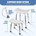 thumbnail image 2 of Shower Chair, Adjustable Non-Slip Shower Bench with Suction Feet, Shower Seat for Inside Shower or Tub, Medical Bath Stool for Adults, Elderly & Disabled, 2 of 7