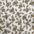 thumbnail image 1 of oneOone Velvet Brown Fabric Honey Bees Sewing Craft Projects Fabric Prints By Yard 58 Inch Wide, 1 of 4