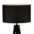 thumbnail image 3 of Adesso Director Collection Black Modern Torchiere Tripod Floor Lamp with Shade, 3 of 5