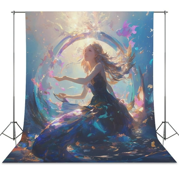 Mermaid Glitter Fish Scale Girls Backdrops for Photography Kids Adult Photo Booth Video Shoot Vinyl Studio Prop