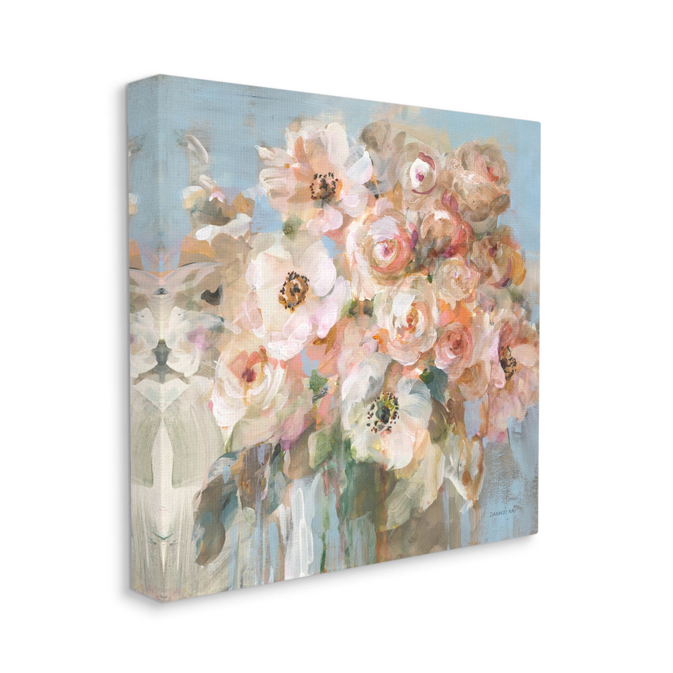 Stupell Industries Blushing Bouquet Pink White Floral Painting Gallery Wrapped Canvas Print Wall Art, Design by Danhui Nai