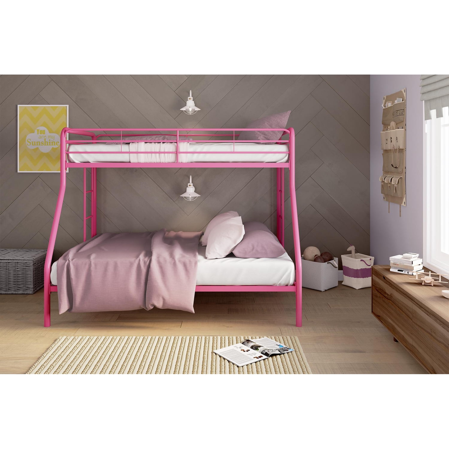 Dhp Twin Over Full Metal Bunk Bed Frame Multiple Colors Com