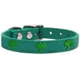 thumbnail image 3 of Mirage Pet Products Leather Palm Tree Dog Collar, Green, XL, 3 of 3