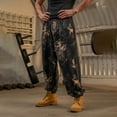 thumbnail image 4 of Havenx Mens Camo Sweatpants Camouflage Graphic Print Sweat Pant Elastic Waist Open Bottom Trousers with Pockets Hunting Casual Fashion Loose Fit Y2k Clothing,Black 2XL, 4 of 5