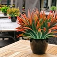 thumbnail image 4 of 8 Pcs Outdoor Fake Plants UV Resistant Artificial Tall Grass Plants Faux Tropical Flowers Bushes Décor Fall Winter Summer Planters Patio Front Door Porch Plastic Greenery & Shrubs Decoration, 4 of 5