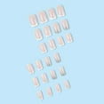 thumbnail image 4 of Square Press on Nails Medium French Tip Fake Nails White Full Cover False Nails with Designs Glitter Glossy Glue on Nails Stick on Nails Artificial Acrylic Nails for Women Girls 24 Pcs S2 24 Fl Oz, 4 of 4