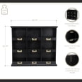thumbnail image 6 of Dael Wooden 9 Cubby Wall Shelf - Black, 6 of 13