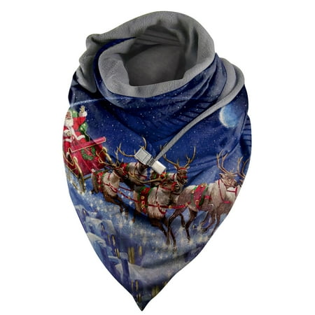 

Dadaria Neck Scarf for Women Christmas Printing Scarf Fashion Multi-Purpose Shawl Scarf Multicolor Women