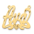 thumbnail image 2 of 14k Yellow Gold Diamond-cut Heart Name Plate XNA150Y, 2 of 4