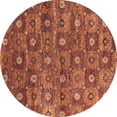 thumbnail image 1 of Ahgly Company Indoor Round Oriental Brown Industrial Area Rugs, 6' Round, 1 of 4