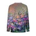 thumbnail image 5 of Nouveaux Hauts pour Femmes 2023 Mode Dames Chandail en Molleton à Manches Longues Col Rond Imprimé Blouse Pull-Over Coupe Décontractée Chandail en Molleton Oversize pour Femmes, 5 of 5