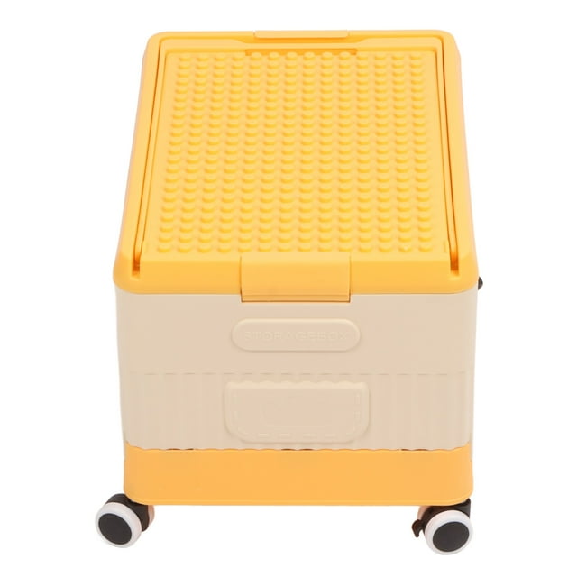 Contenedor De Almacenamiento De Juguetes Con Ruedas, Organizador, Tapa, Ruedas, Niños