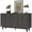 Dark Gray, variant on 55" Modern Sideboard Buffet Cabinet with Fluted Doors Wood Legs, Dark Gray