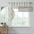 thumbnail image 3 of VHC Brands Frayed Lattice Curtain Valance, Oatmeal, 16x72, 3 of 7