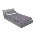 thumbnail image 3 of Striped Bedding Set with Sheet & Covers, Style Pattern Geometric Trippy Forms Art Print, Printed Bedroom Decor 2 Shams, 4 Sizes, Multicolor, by Ambesonne, 3 of 3