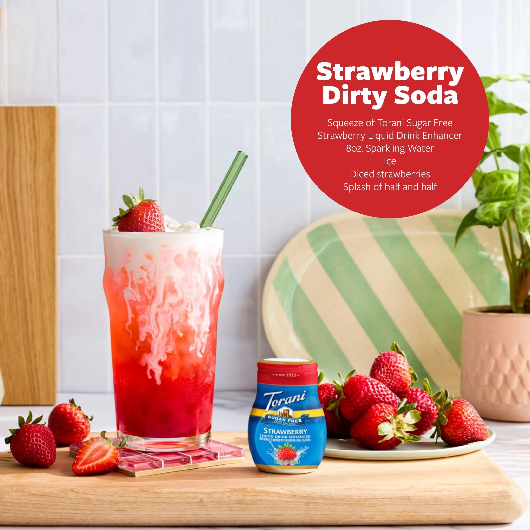 Torani Sugar Free Strawberry Liquid Drink Enhancer, 1.62 fl oz