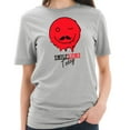 thumbnail image 3 of Plus Size Smile Today Happy Face Graphic Design Short Sleeve Cotton Jersey T-Shirt - Heather Grey XL, 3 of 4