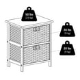 Winsome Wood Omaha Storage Rack, 2 Chocolate Baskets, Black Finish