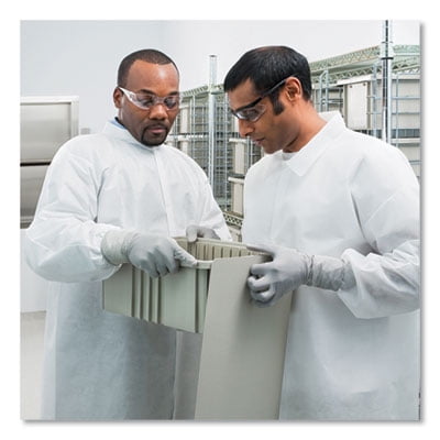 A20 Breathable Particle Protection Lab Coat, Hook and Loop Closure/Elastic Wrists/No Pockets, Large, White, 30/Carton A20 Breathable Particle Protection Lab Coat, Hook and Loop Closure/Elastic Wrists/No Pockets, Large, White, 30/Carton