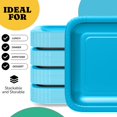 thumbnail image 4 of Exquisite Turquoise Square Paper Plates, 7", 50 Count, Heavy Duty 350 GSM, Disposable Party Plates, 4 of 6