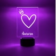 thumbnail image 5 of Custom Personalized Picture LED 16 Colors Night Light Up Lamp Stand Girls Princess Heart Design, Christmas, Birthday Room Décor Gift For Her, 5 of 8
