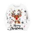 thumbnail image 5 of BaoFuBaoMei Sweatshirt for Boys Girls Long Sleeve Christmas Reindeer Cuffed Sleeve Pullover Tops with Pockets Loose Crew Neck Fall Clothes for School Daily Wear Outdoor, 5 of 7