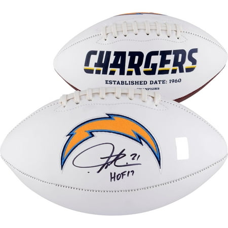 Ladainian Tomlinson Signed Authentic Helmet - LaDainian Tomlinson San Diego Chargers Autographed White Panel Football with