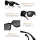 thumbnail image 3 of Gafas de Sol Polarizadas UV400 KANASTAL para Usar Sobre Anteojos - Negro, 3 of 6