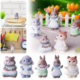 thumbnail image 7 of Animal Decor Set, Cute Home Decor Small Figurines for Shelf, Desk and Tabletop, Animal Themed Decoration for Living Room, Nursery,Mini small animal ornaments(Dark purple,1.02x0.86"), 7 of 7