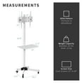 Mobile TV Cart for 1360 inch Screens up to 55 lbs, LCD LED OLED 4K